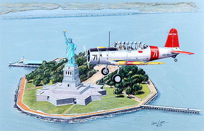 "Freedom Flight" - Sam Lyons - BT-13 Valiant World War II Aviation Art